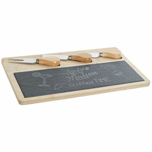 Deska do krojenia DKD Home Decor 33 x 19 x 2,4 cm Naturalny Czarny Deska