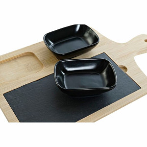 Zestaw do przystawek DKD Home Decor 33 x 19,7 x 3,5 cm Naturalny Czarny D