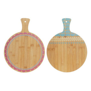 Deska do krojenia DKD Home Decor Tropikalny Naturalny Turkusowy Kasztanowy