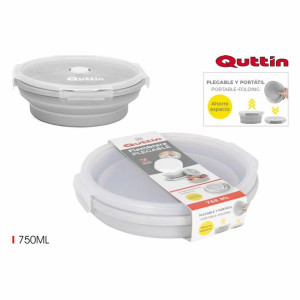 Pojemnik na Lunch Quttin Czerwony Silikon (750 ml) (17 x 7 cm)