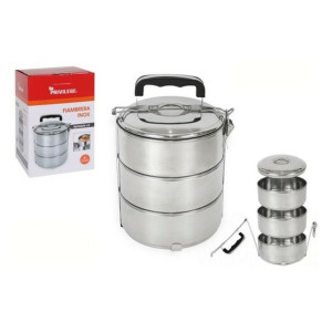 Set Pojemników na Lunch Privilege Stal nierdzewna Układane w stosy (3 pcs)
