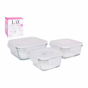 Set 3 Pojemników na Lunch LAV Szkło (3 pcs)