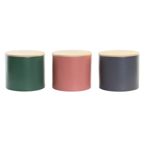 Łódź DKD Home Decor Bambus 2,6 L 18 x 18 x 16 cm (3 Sztuk)