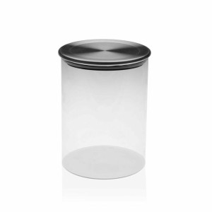Słoik Versa 500 ml Szkło Stal (8,5 x 12 cm)