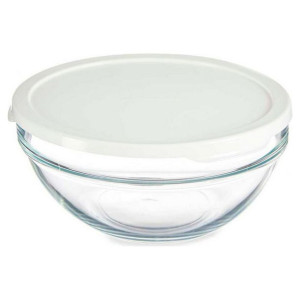 Okrągłe pudełko na lunch z pokrywką Plastikowy Szkło (1700 ml)