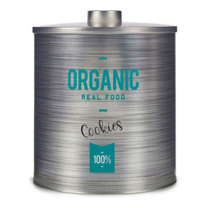 Łódź Okrągły Ciastka Szary Blacha biała (16,7 x 20 x 16,7 cm)