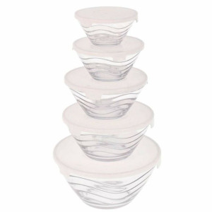Set Pojemników na Lunch Excellent Houseware Szkło 5 Części