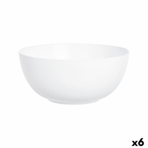 Miska do Sałatki Luminarc Diwali Biały Szkło (Ø 26 cm) (6 Sztuk)