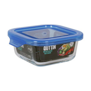 Pojemnik na Lunch Quttin   Niebieski Kwadratowy 12 x 12 x 5,3 cm 300 ml
