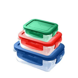 Set Pojemników na Lunch Benetton Szkło borokrzemowe (3 pcs)