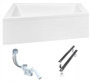 Wanna lewa BESCO INTIMA 160x90 + OBUDOWA + SYFON