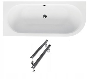Wanna narożna lewa BESCO AVITA 180x80 + NÓŻKI