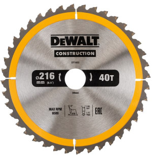 DeWALT tarcza piła do drewna 216mm 30mm 40z DT1953