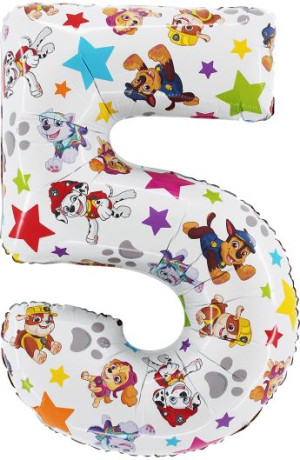 Balon Foliowy 26" Cyfra 5 Paw Patrol