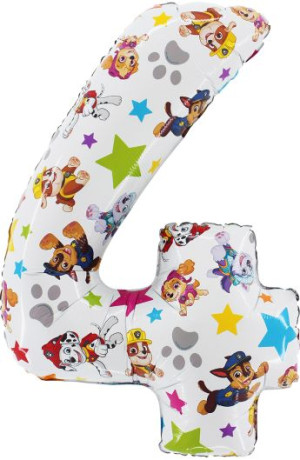 Balon Foliowy 26" Cyfra 4 Paw Patrol