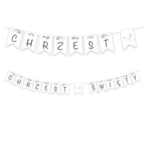 Baner Girlanda Chrzest Święty