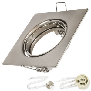 Oprawa Sufitowa Halogenowa Podtynkowa Ruchoma Kwadratowa LED GU10 LEDLUMEN