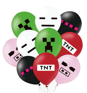 Balony Lateksowe Minecraft 12" Mix 10szt