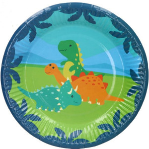 Talerzyki Papierowe Dino Dinosaur 6szt