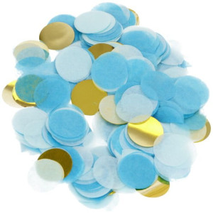 Konfetti Kółka Niebiesko Złote 15g