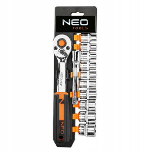 Klucze nasadowe 3/8" 12 szt. grzechotka NEO 10-020