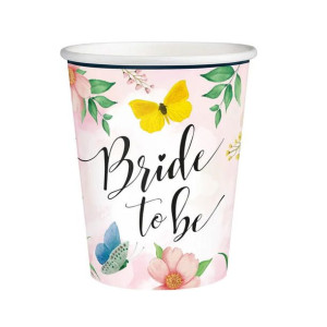 Kubeczki Papierowe Bride To Be 220ml 6szt