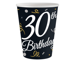 Kubeczki Papierowe 30th Birthday 240ml 6szt