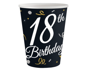 Kubeczki Papierowe 18th Birthday 240ml 6szt