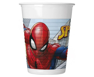 Kubeczki Plastikowe Spiderman Crime Fighter 200ml,8szt