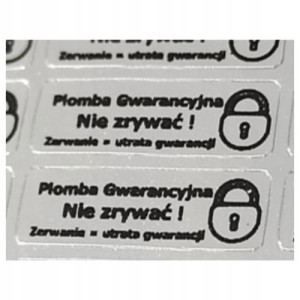 Plomby Gwarancyjne Stickery 15x5 Hologram 285szt