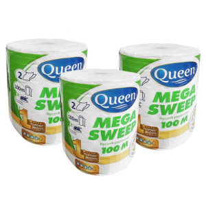 Ręcznik Papierowy Queen Mega Sweep Biały 300m