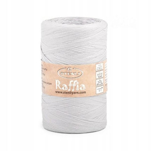 Włóczka Stenli Raffia 20 rafia papierowa jas szary