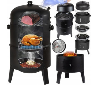 Grill Węglowy 3w1 Wędzarnik Ogrodowy Palenisko