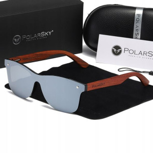 OKULARY Z POLARYZACJĄ UV400 drewniane POLARSKY