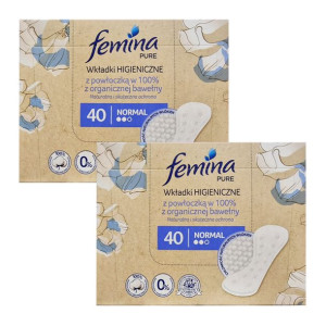 Wkładki Femina Pure Normal Ekologiczne 80szt