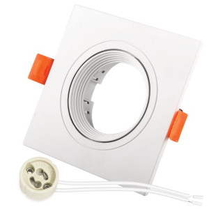 Oprawa Sufitowa Halogenowa Podtynkowa Ruchoma Kwadratowa LED GU10 LEDLUMEN