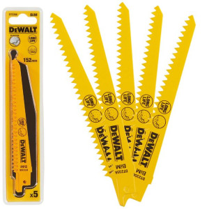 Brzeszczoty BIM do płyt G-K 6TPI DeWALT 5sztuk
