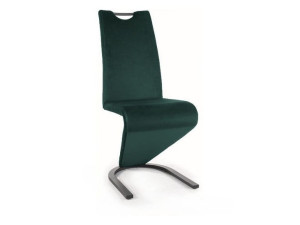Krzesło do jadalni na płozie H-090 VELVET zielone SIGNAL