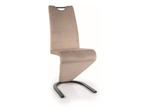 Krzesło do jadalni na płozie H-090 VELVET ciemny beż SIGNAL
