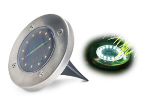 Lampa Wbijana Solarna LED Ogrodowa Najazdowa Dysk