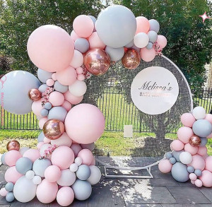 Mega Zestaw Girlanda Balonowa Niebiesko Różowa 160szt