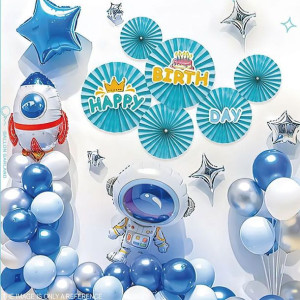 Ścianka Balonowa Happy Birthday Kosmos 52szt