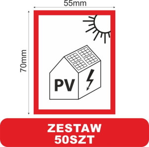 NOWEwymogi naklejki elektryczne FOTOWOLTAIKA domek