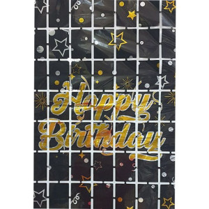 Kurtyna Panelowa Happy Birthday Czarna 1x2m Ścianka Do Zdjęć