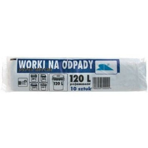 Worki na śmieci LDPE 120L czarne(10 szt) 70cm/110cm