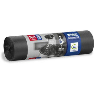Worki na śmieci 160l supermocne LDPE (10szt.)czarne ANNA ZARADNA WNS1989