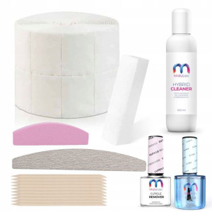 Zestaw do paznokci MANICURE pilnik waciki cleaner