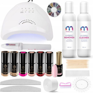 Zestaw hybrydowy lampa frezarka lakier Boska nails