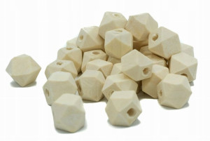 Koralik Koraliki Drewniane Geometryczne Naturalne