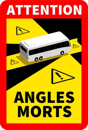 Naklejka Angles Morts martwe pola AUTOBUS Francja